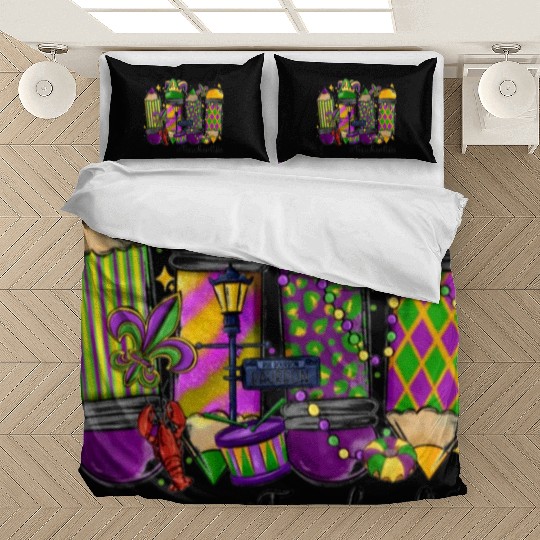 mardi gras teacher life Bedding Sets