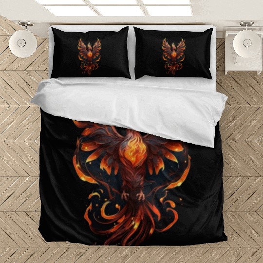 Fiery Phoenix Tattoo Design - Flight of Rebirth Bedding Sets