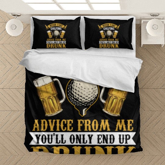 Funny golf beer golfing Bedding Sets