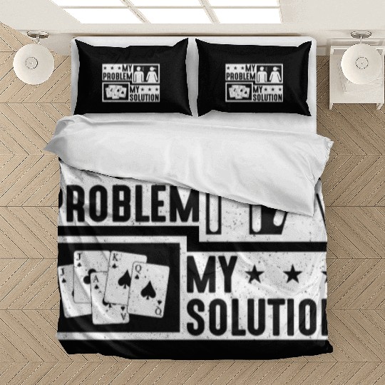 Euchre Player My Problem My Pictogram Mom Dad Bedding Sets