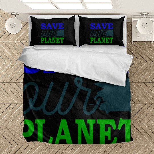 Save Our Planet Earth Print Bedding Sets