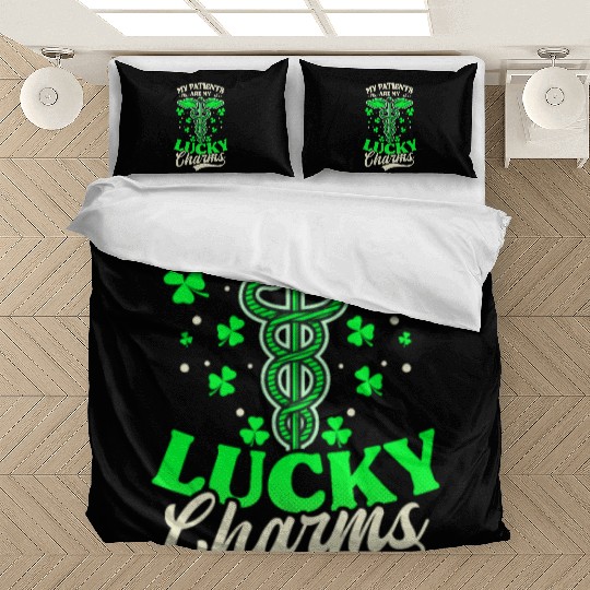 St Patricks Day Nurse Parents My Lucky Charms Bedding Sets
