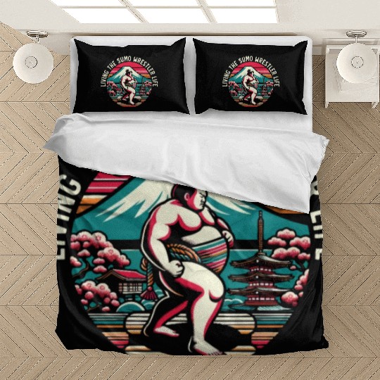 Sumo Wrestler Japanese Wrestling Sumo Wrestling Bedding Sets