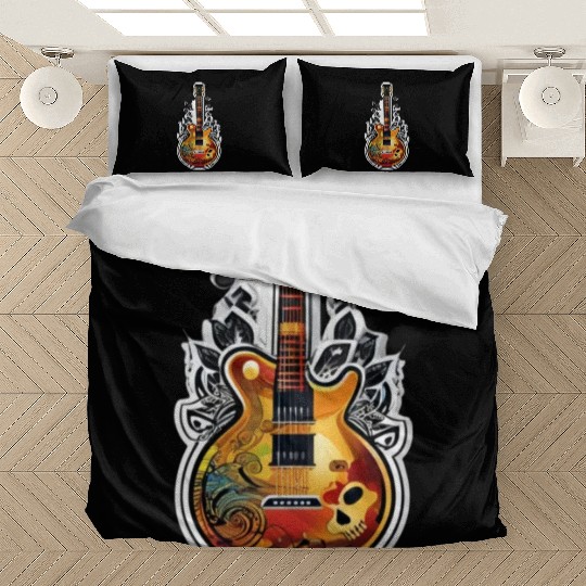 Rock Roll style guitar for those who love music Bedding Sets