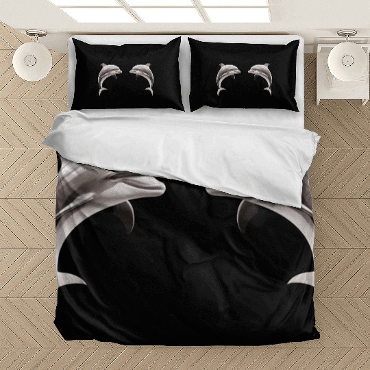 Two dolphins facing each other Bedding Sets