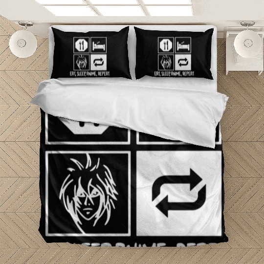 Eat Sleep Anime Repeat Bedding Sets