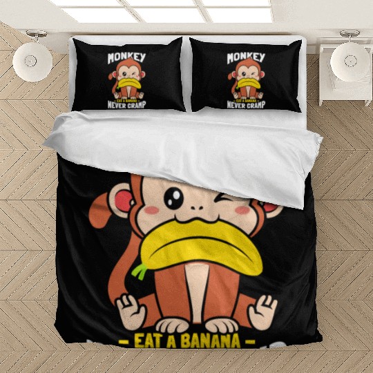Monkey Eat Banana Never Cramp Bedding Sets