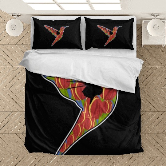 Humming-Bird Tulips Flowers Bedding Sets