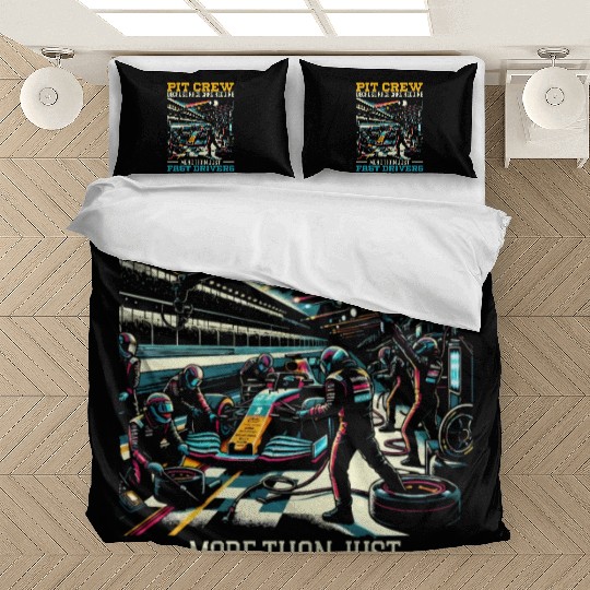 Pit Crew Race Car Racing Race Track Motorsport Bedding Sets