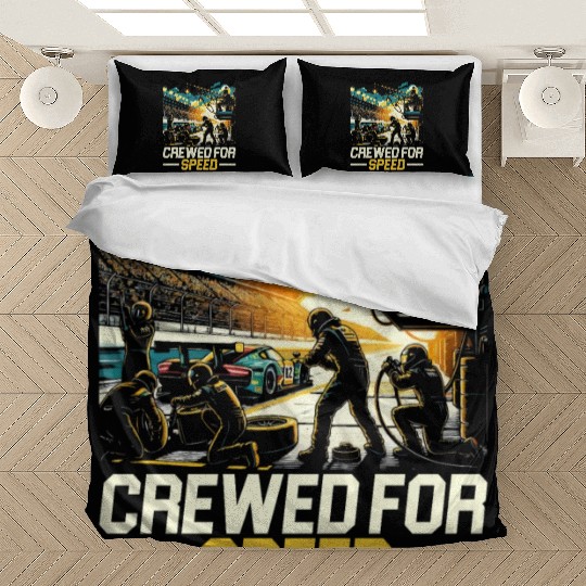 Pit Crew Race Car Racing Race Track Motorsport Bedding Sets