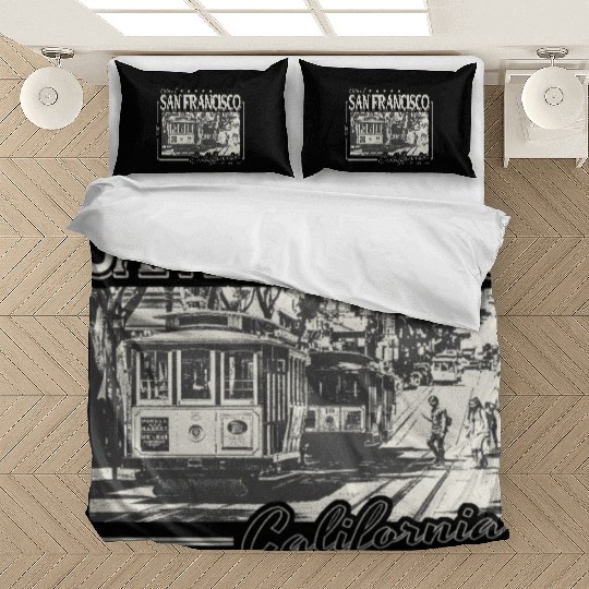 SAN FRANCISCO CALIFORNIA POWELL STREET Bedding Sets
