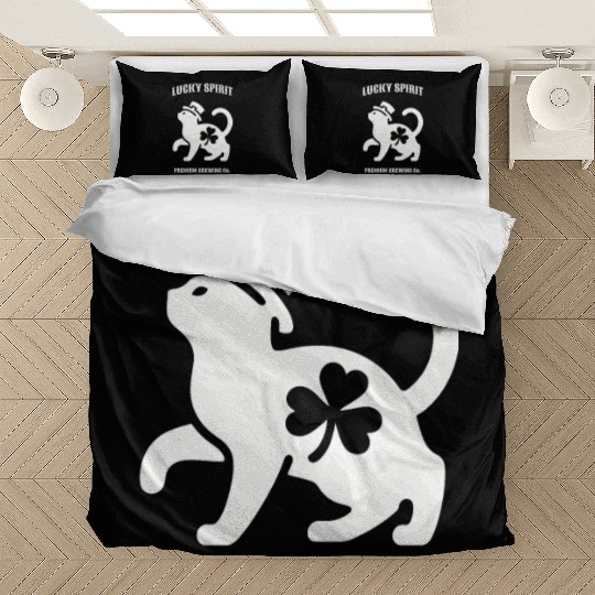 St Patricks Lucky cat Green Bedding Sets