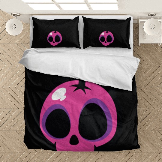Pink Cherry Skull Bedding Sets
