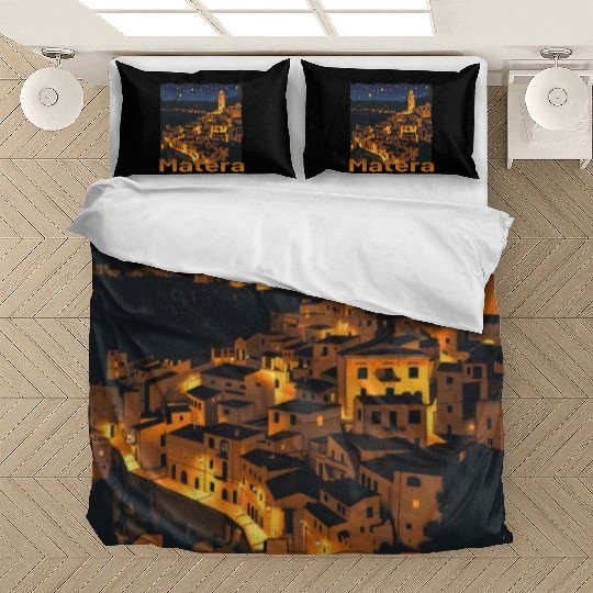 Matera Italy Sunset Night Starry Sky Bedding Sets