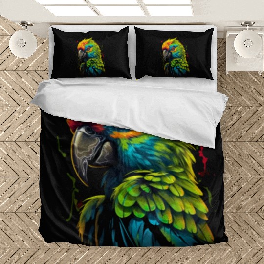 Macaw Parrot for a Bird Lover Animal Lover Bedding Sets