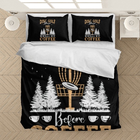 Disc Golf Player Before Flying Disc Coffee Lover Bedding Sets