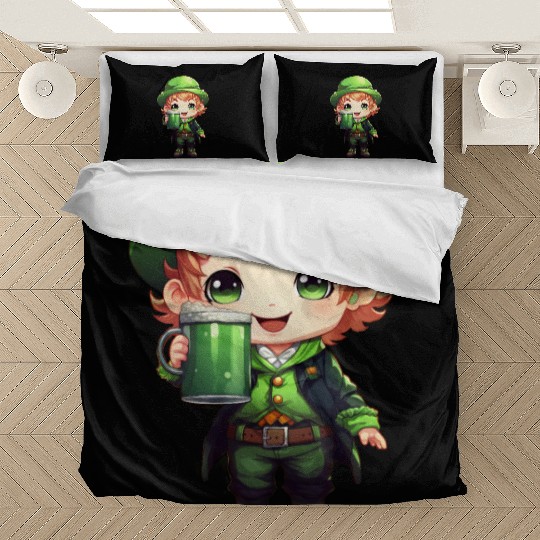 Green Beer on St Patricks Day Bedding Sets