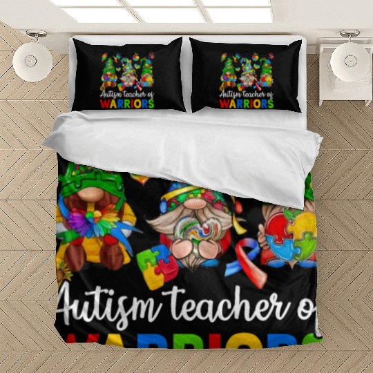 Autism Teacher Of Warriors Gnomes Bedding Sets