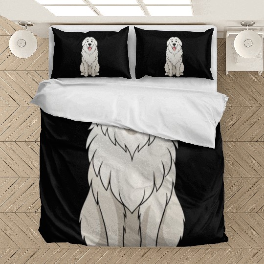 Serene Great Pyrenees Mom - Funny Art Print Bedding Sets
