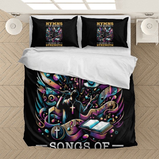 Gospel Music Religious Bible Scripture Christian Bedding Sets