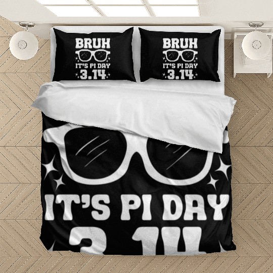 Bruh Pi Day 3.14 Pi Symbol Funny Pi Day Bedding Sets
