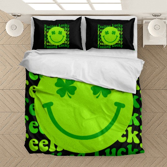 Irish Clover Feeling Lucky Smiling Face Bedding Sets