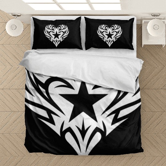 T Tattoo Heart Lines With Stars Bedding Sets