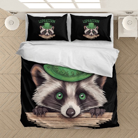 Lepraccoon Kobold Raccoon Saint Patrick Irish Bedding Sets