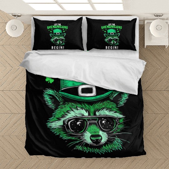 Let The Shenanigans Begin! Irish Raccoon Bedding Sets
