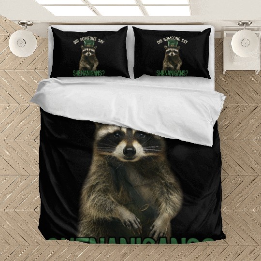 Did Someone Say Shenanigans? Cute Raccoon Bedding Sets
