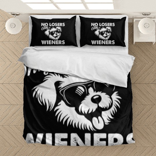 No Losers Only Wieners Dog Bedding Sets