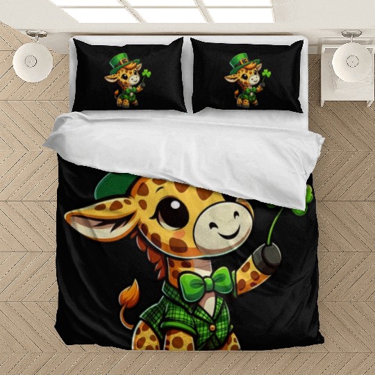 St. Patrick's Day Giraffe Cartoon Bedding Sets