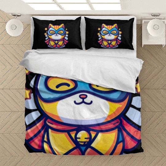 Superhero Kawaii Cat Bedding Sets