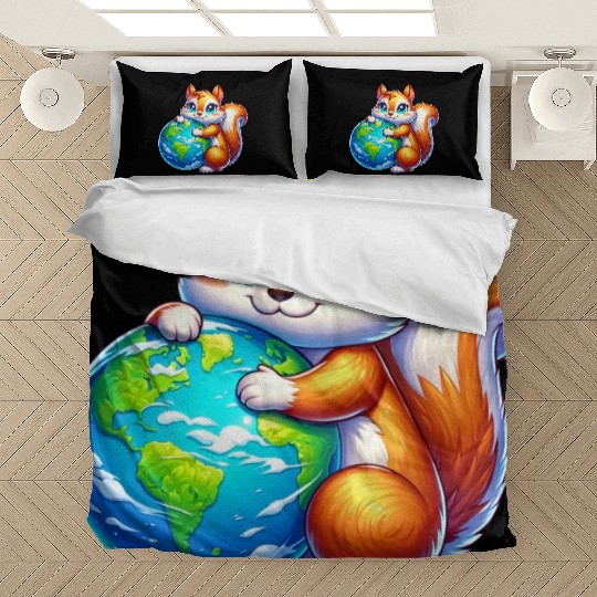 Squirrel for Earth Environmental Nature Bedding Sets