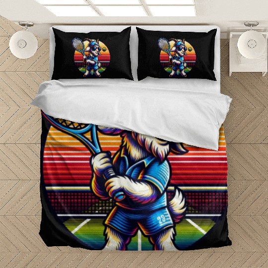 Goat Tennis Player Unique Sport Design Bedding Sets