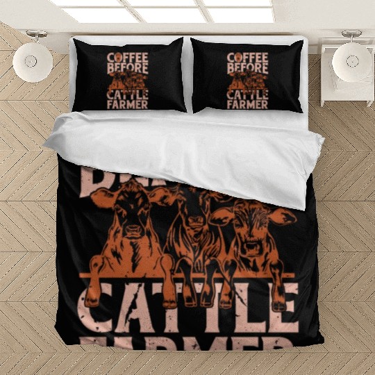 Cattle Farmer Coffee Dairy Farmer Coffee Lover Bedding Sets