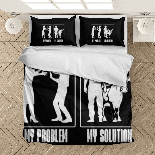 Cattle Farmer My Problem My Pictogram Dad Mom Bedding Sets
