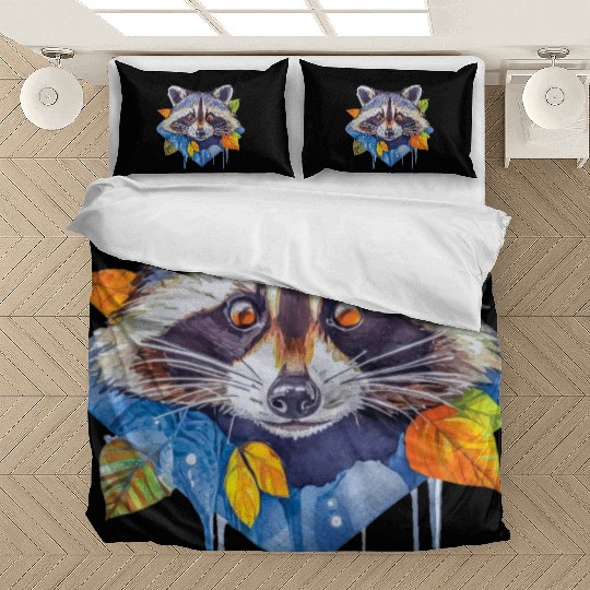 Autumn Raccoon: A Watercolor Wilderness Bedding Sets