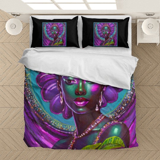 African Goddess Violet Nurturing Me - 1 Bedding Sets