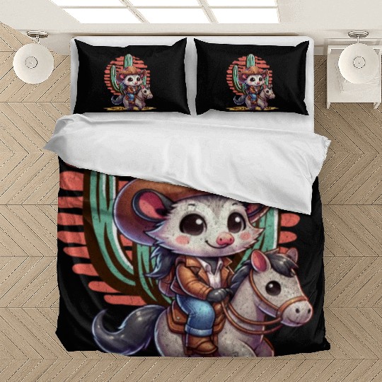 Opossum Cowboy Bedding Sets