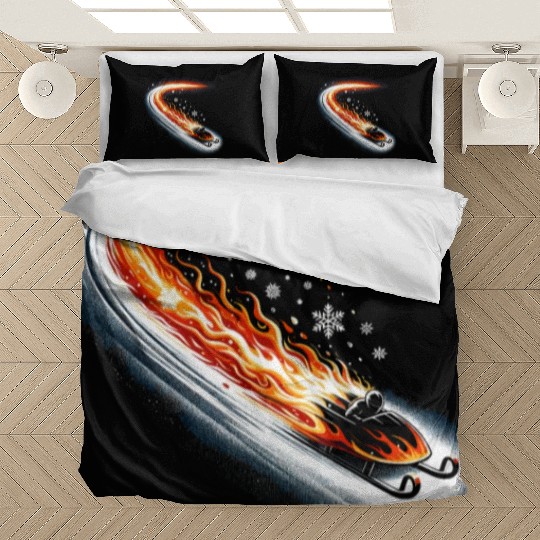 Sledding Snow Sled Winter Sport Winter Outdood Bedding Sets