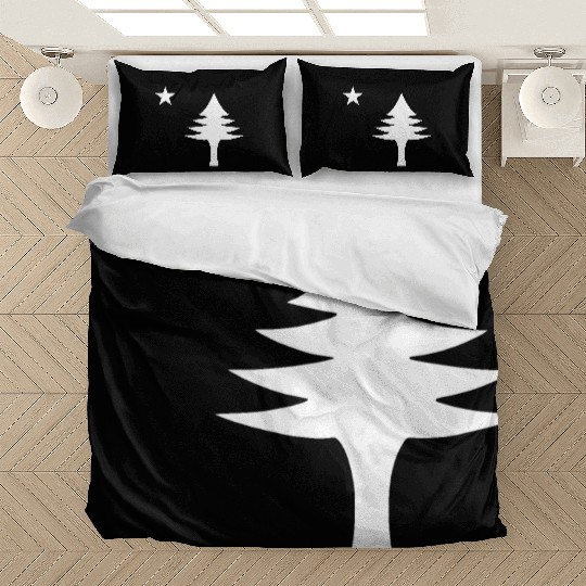 Pine tree and star 1901 flag of Maine State Bedding Sets