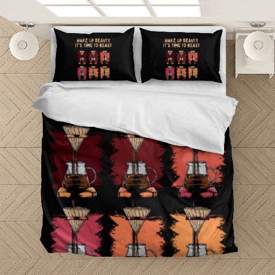 Beauty Time to Beast Workout Motivational Quote Bedding Sets