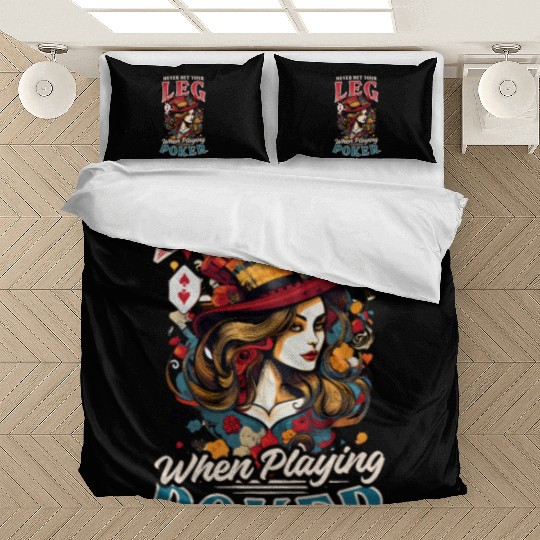 Poker Never Bet Leg Playing Poker Bedding Sets