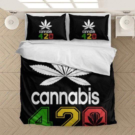 Humorous 420 Authentic Herb Weed Marijuana Design Bedding Sets
