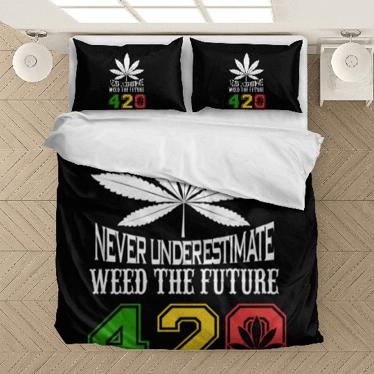 Chuckling 420 Future of Herb Weed Marijuana Design Bedding Sets