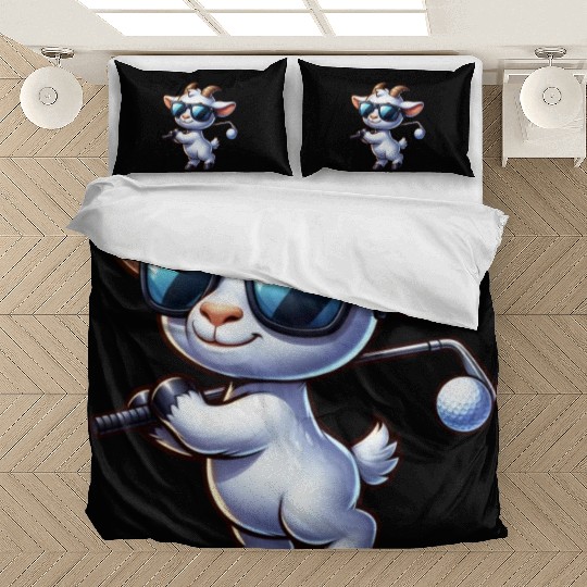 Goat Golfer Golf Course Dog Owner Bedding Sets