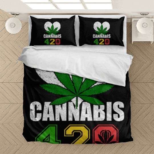 Sidesplitting 420 Love Herb Weed Marijuana Design Bedding Sets