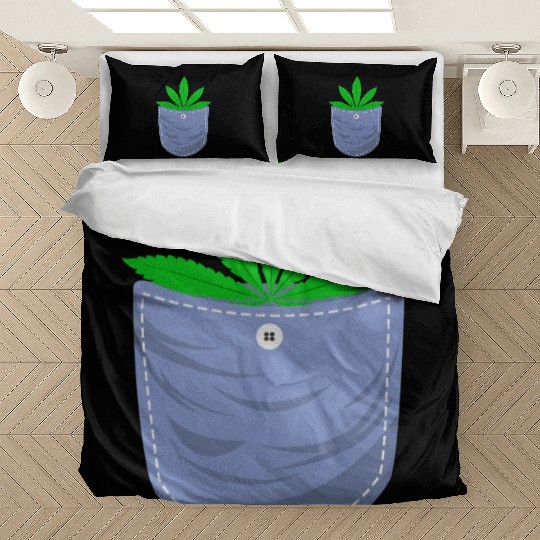Jesting 420 Pocket Of Herb Weed Marijuana Design Bedding Sets