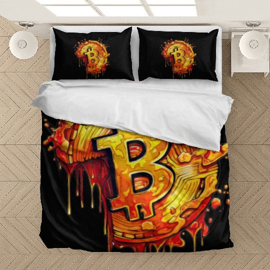 Bitcoin Pizza Day Funny Crypto Currency Trading Bedding Sets